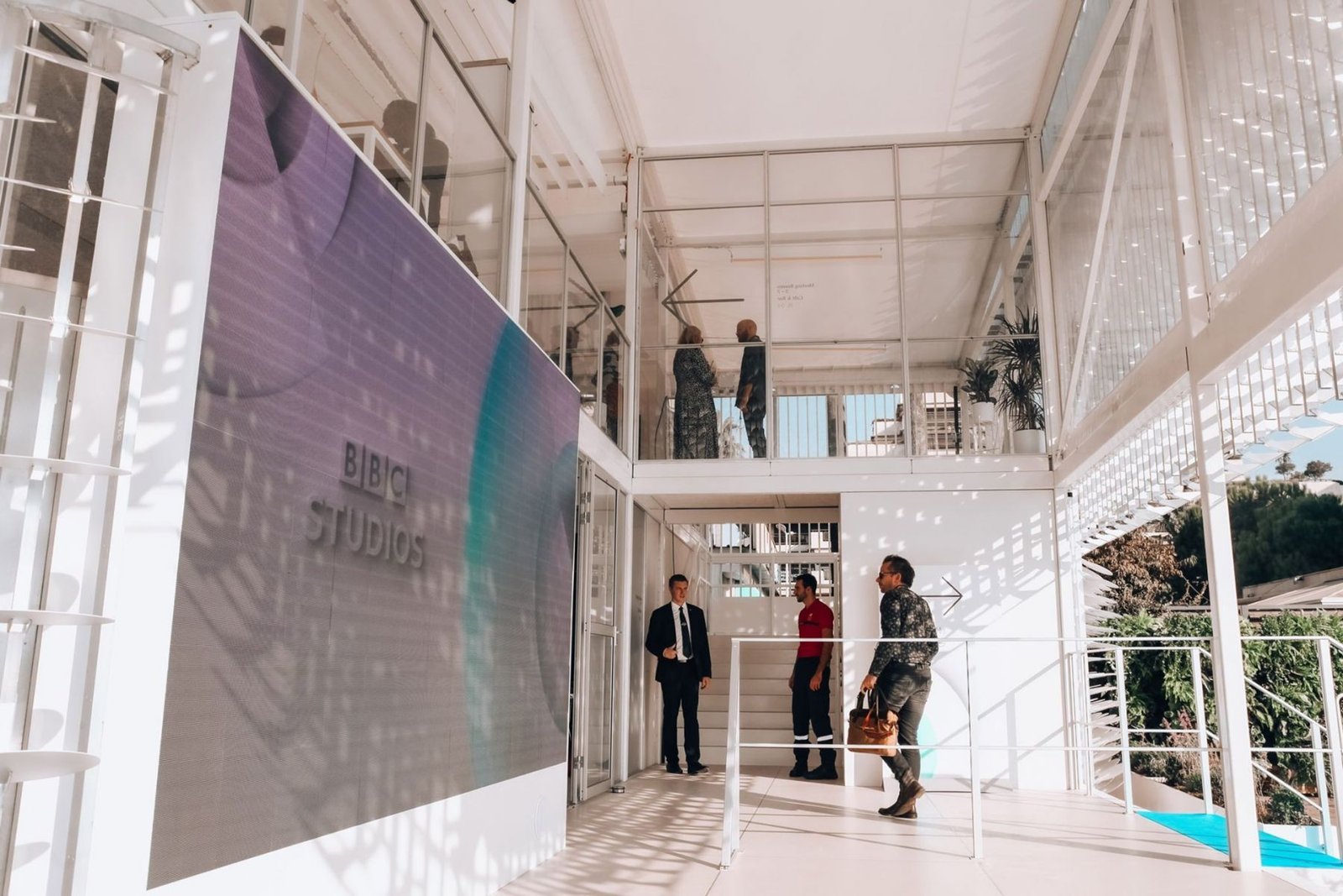 Guests exploring the BBC Studios Pavilion at MIPCOM