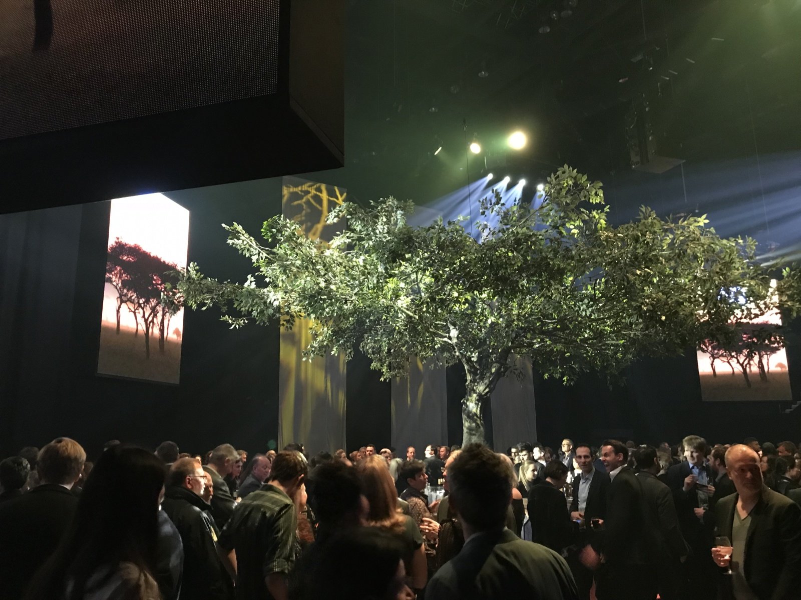 Guests at a product launch drinks reception